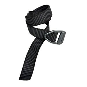 Bison Designs Light Duty Belt Mens Large Black Silver Metal V-Ring Buckle Nylon